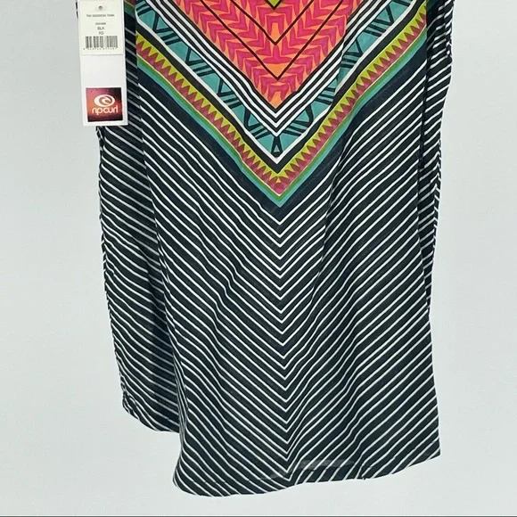 RIPCURL TIKI GODDESS TANK TOP BLACK STRAPPY BACK EXTRA SMALL - Picture 8 of 10